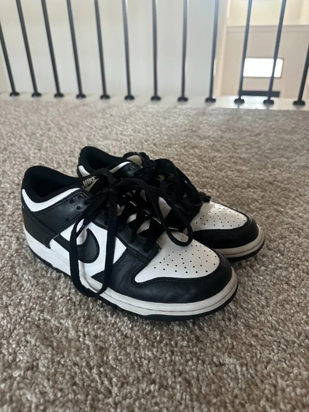 Nike Dunk Low Panda Black White Big Kids Youth Size 6.5